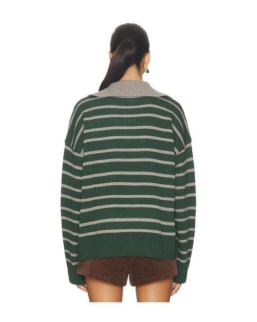 ALL THE WAYS Green Clydie Polo Sweater