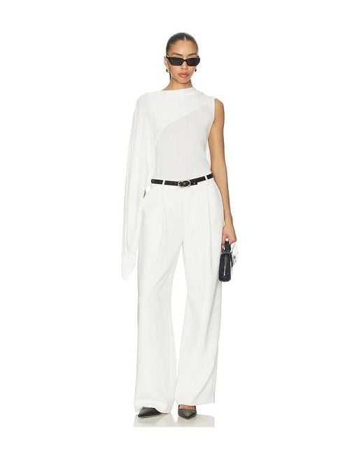 L'academie White Nasim Knit Cape Top