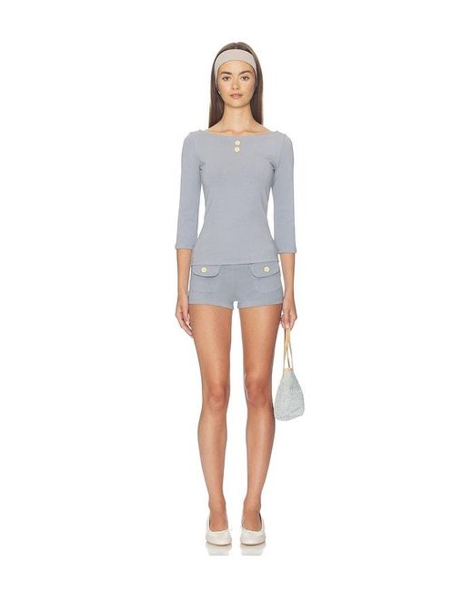 Oddli Blue Shorts Button Mini