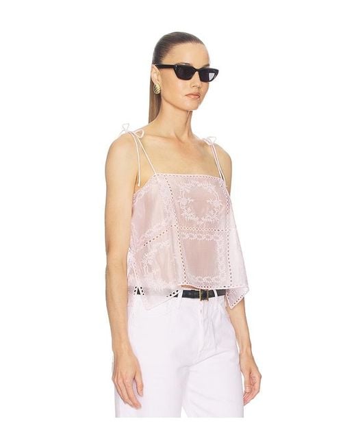 Helsa White Handkerchief Camisole