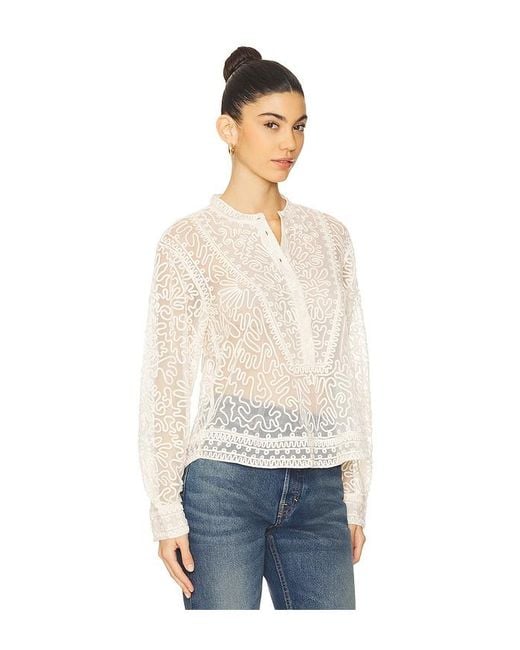 Ulla Johnson Blue Bluse Esme