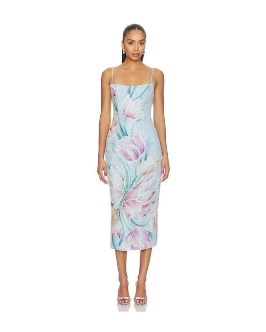 Elliatt Blue Priselle Strapless Midi Dress