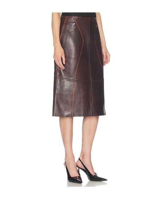 Helmut Lang Black Leather Skirt