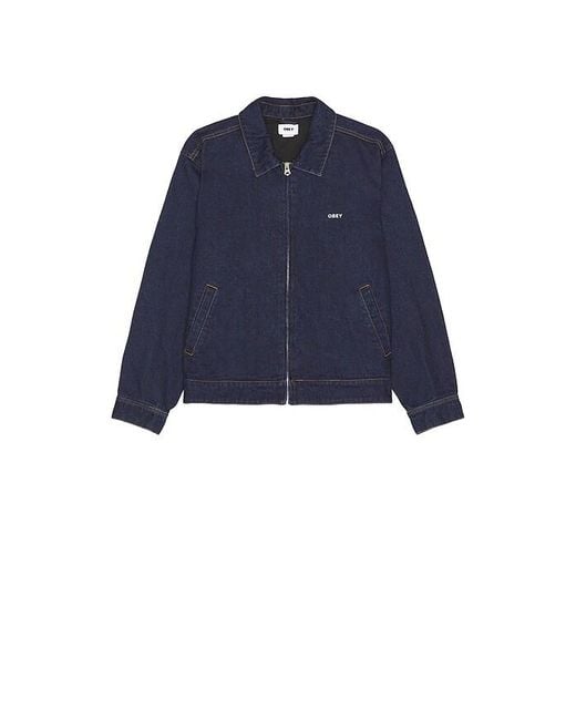 Obey Jacke Workshop in Blue für Herren
