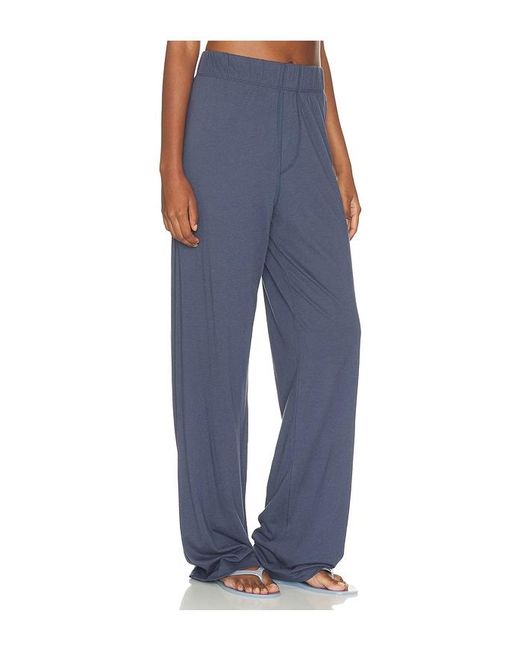 ÉTERNE Blue Cotton Lounge Pant
