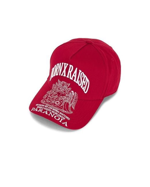 Born X Raised Baseballkappe Paranoia in Red für Herren