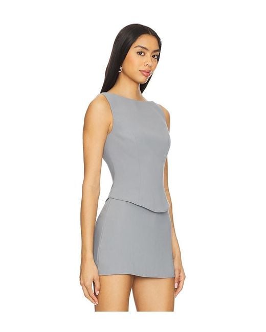 Amanda Uprichard Blue X Revolve Ines Top