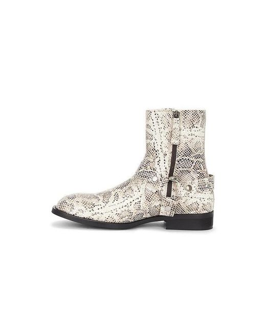 Duke & Dexter White Harley Biker Boot for men