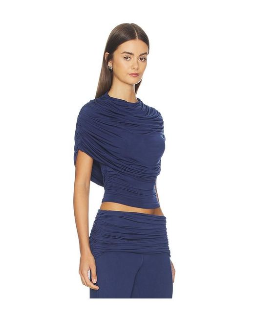 Amanda Uprichard Blue Marcelle Top