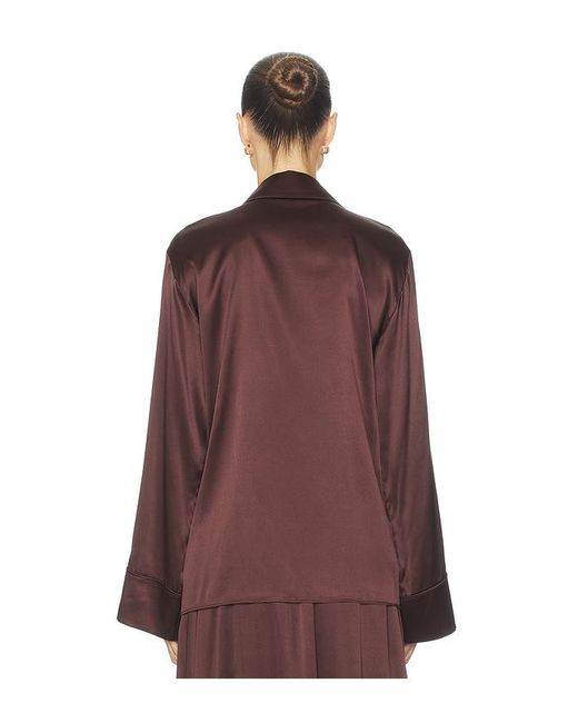 Helsa Brown The Silk Charmeuse Pajama Shirt