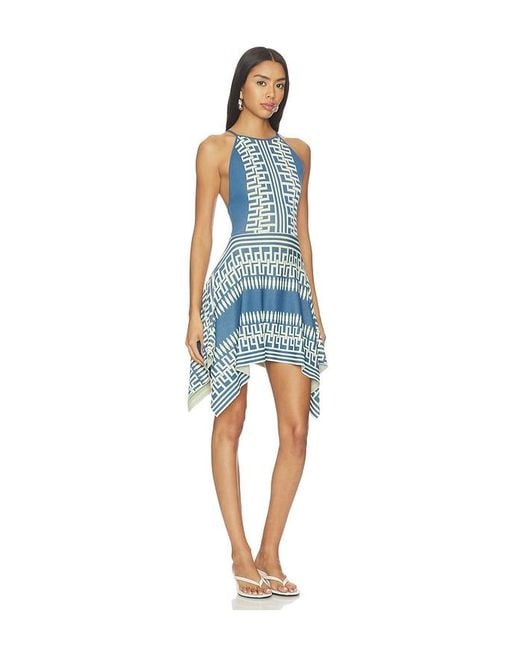 MISA Los Angles Blue Jansen Mini Dress