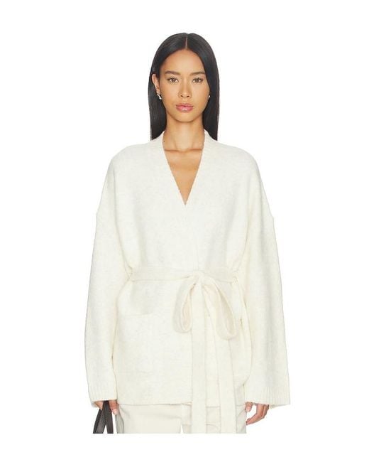 SNDY'S White Dalia Knit Cardigan
