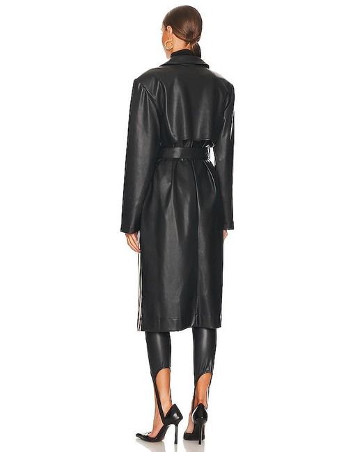 WeWoreWhat Black Faux Leather Trench