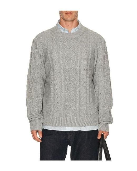 Asher Gray Andre Cable Knit Sweater for men