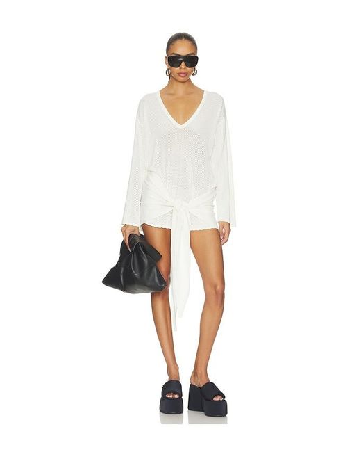 The Attico White V Neck Mini Dress