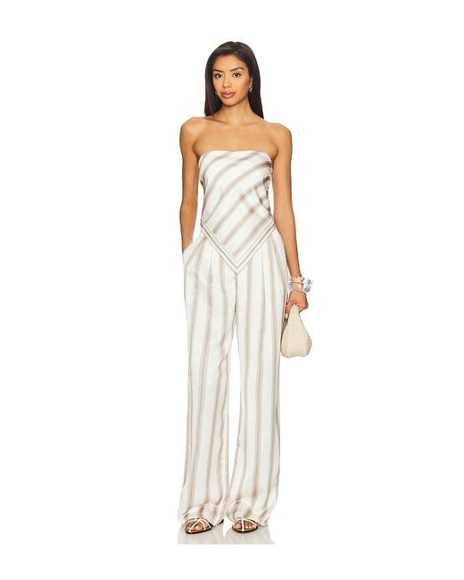 SER.O.YA White Marlowe Satin Pant