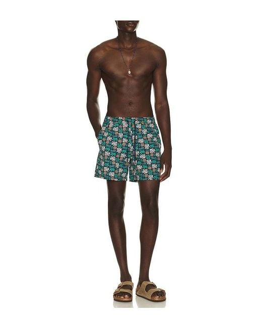 Fair Harbor Green Bungalow Swim Trunk for men