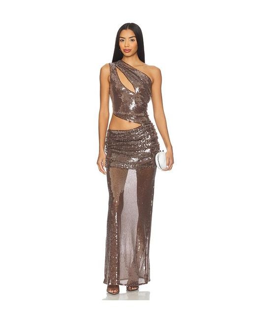 superdown Brown Abrielle Maxi Dress