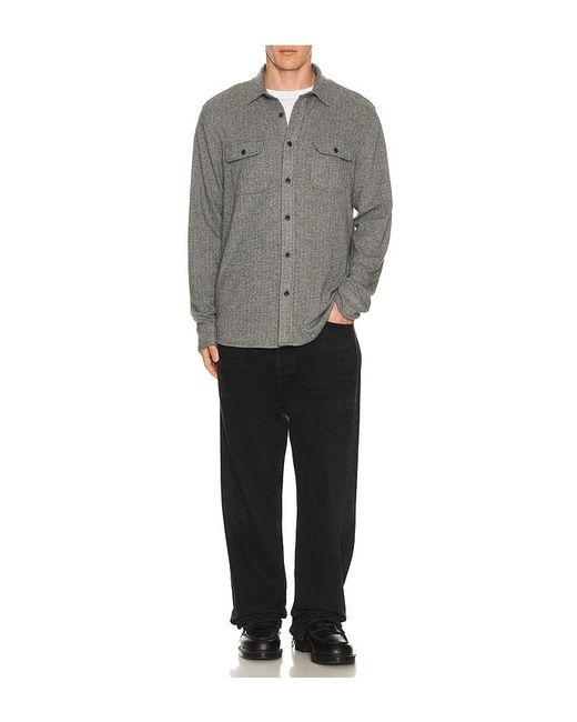 Faherty Brand Gray Legend Sweater Shirt for men