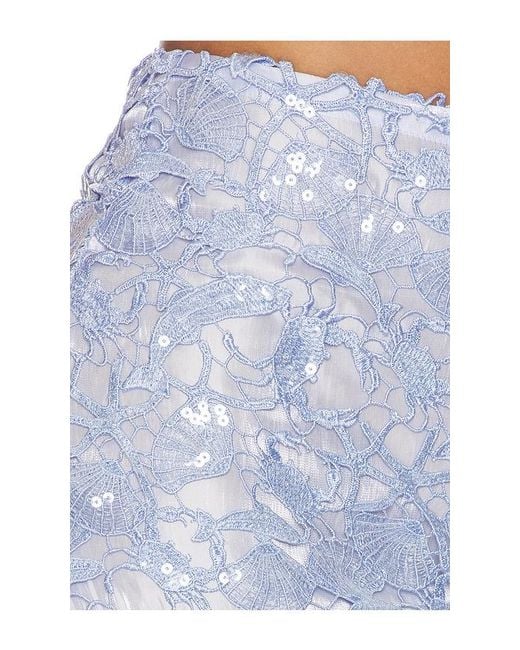 retroféte Blue Talya Sequin Skirt