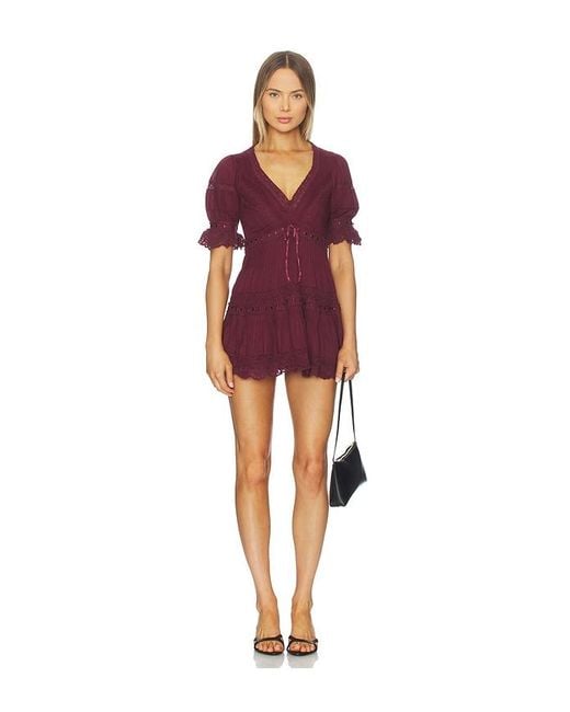 LoveShackFancy Red Lilias Dress