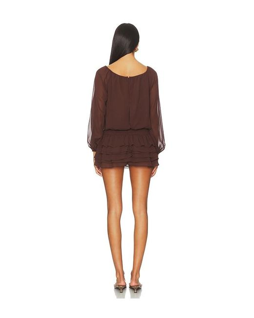 Amanda Uprichard Brown Dallas Skort Romper