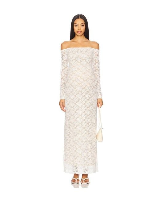 BUMPSUIT White Off The Shoulder Lace Dress
