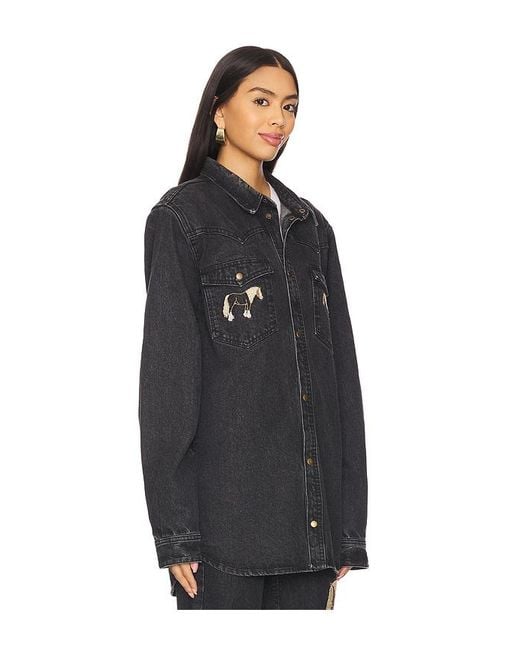 Urban Outfitters Black Horsey Shirt