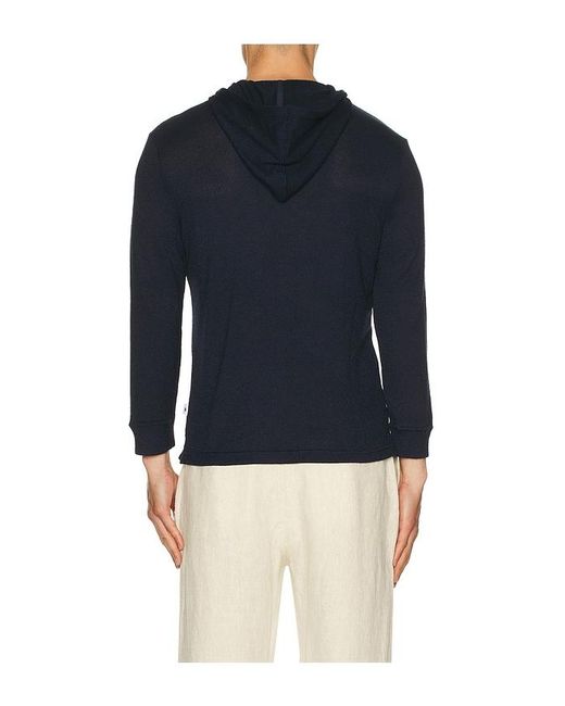Vintage Summer Blue Boucle Jersey Hoodie for men
