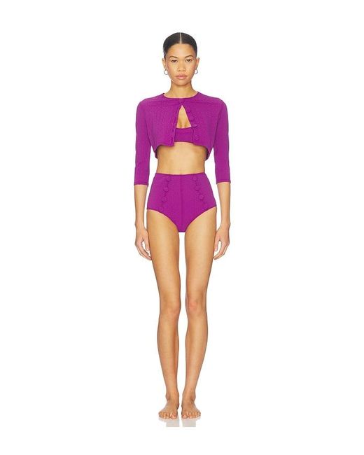 Lisa Marie Fernandez Purple Cardigan