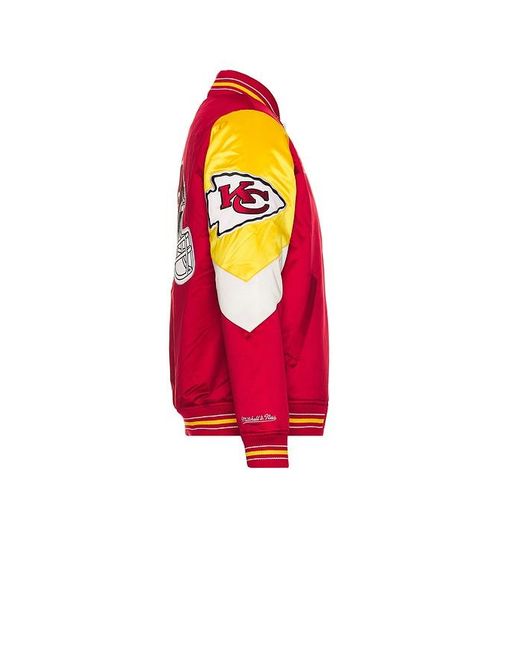 Mitchell & Ness Red Nfl Chiefs Throw It Back Heavyweight Satin Jacket for men