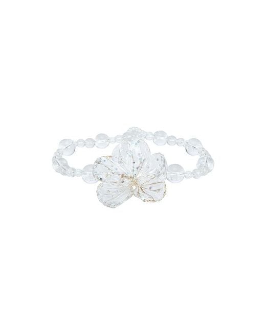 SUSAN FANG White Resin Flower Choker