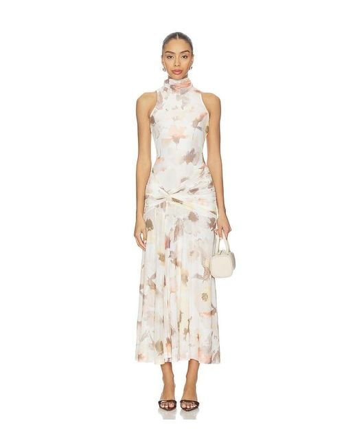 Bardot White Leanna Mesh Midi Dress