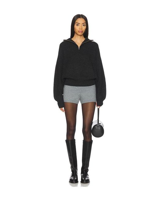 Lovers + Friends Black Shivani Zip Sweater