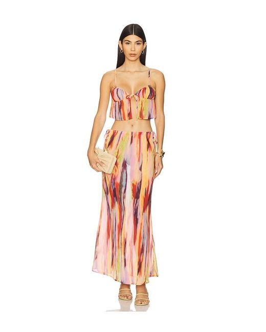 SNDY'S Orange St. Barts Maxi Skirt