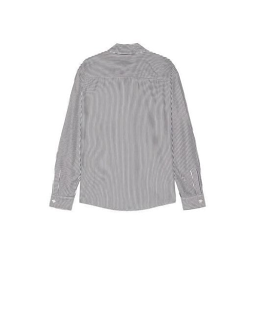 KROST Gray Embroidered Striped Shirt for men