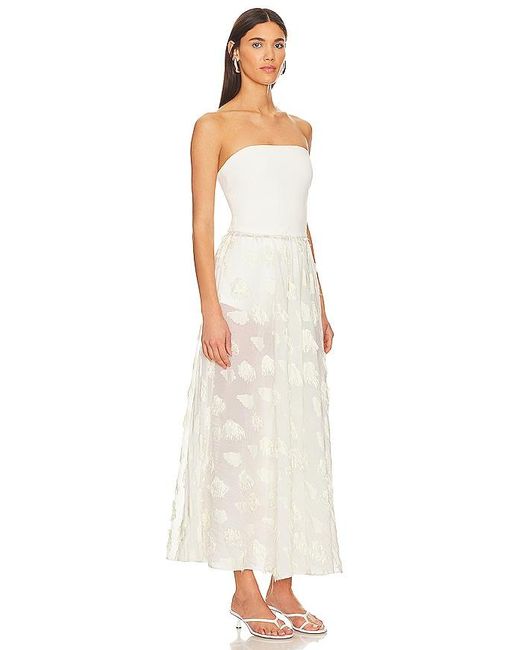 SELMACILEK White Strapless Maxi Dress