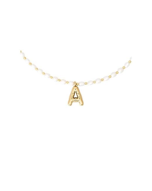petit moments Multicolor Dainty Ren Bubble Initial Necklace
