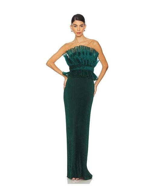 halston heritage dress green L'IDÉE Opera Gown – 02HIRE main image 1