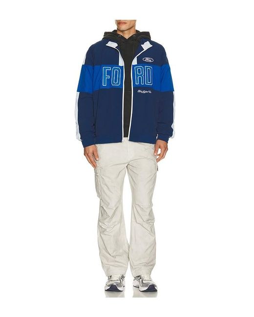 Junk Food Blue Ford Windbreaker Jacket for men