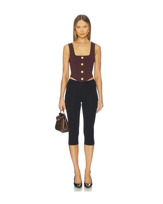 L'Agence Blue Saga Square Neck Knit Corset