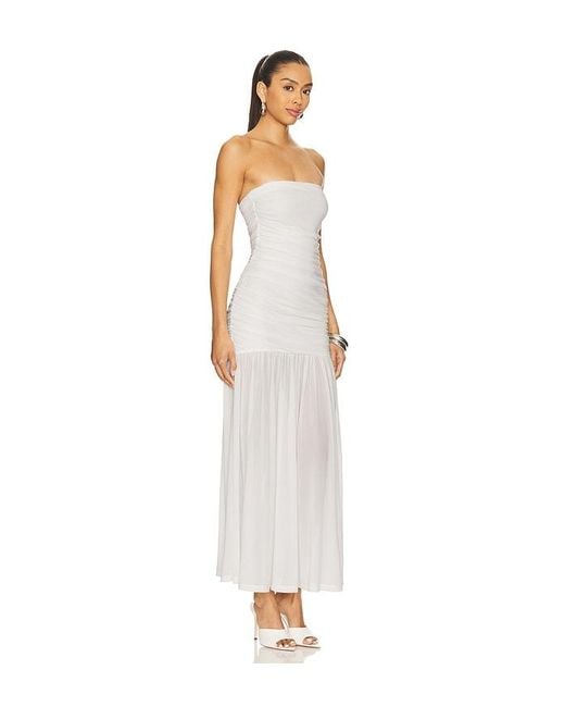 Bardot White Solana Mesh Maxi Dress