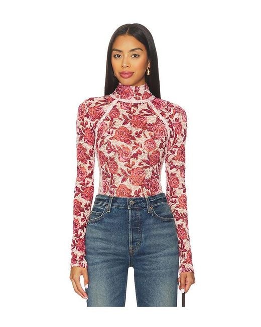 Free People Red Lange Ärmel Lyric