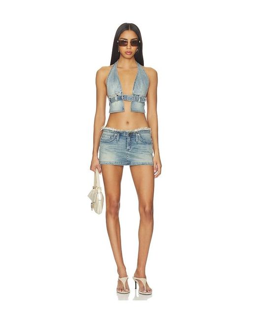 A.Brand Blue 00 Mini Skirt