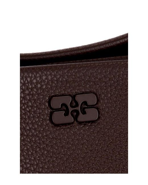 Ganni Brown Small Grained Bou Bag