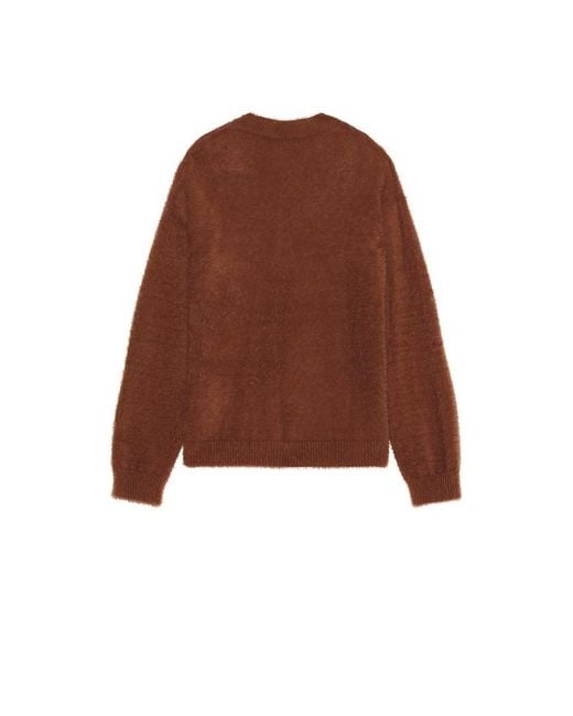 Central Park West Brown Eyelash Cardigan for men