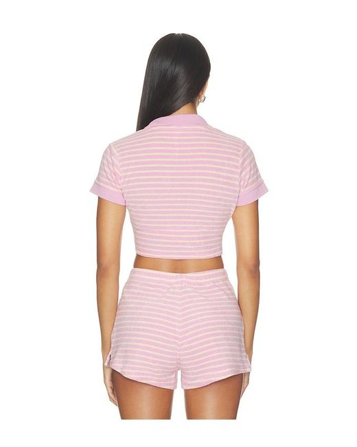 LoveShackFancy Pink Waverlynn Polo
