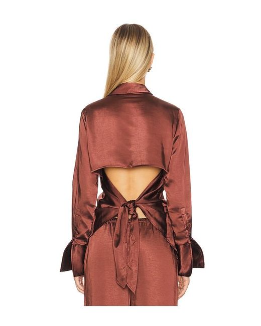 Simon Miller Red Loch Satin Button Up