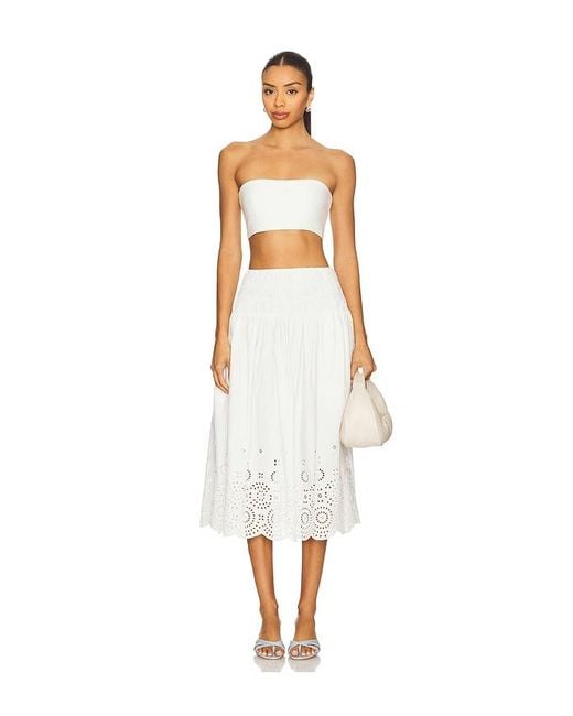 L'academie White 'Academie Lya Midi Skirt
