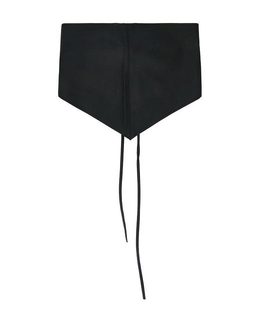 Ziah Black Leather Scarf